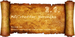Márhoffer Veronika névjegykártya