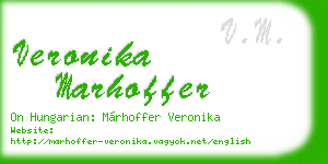veronika marhoffer business card